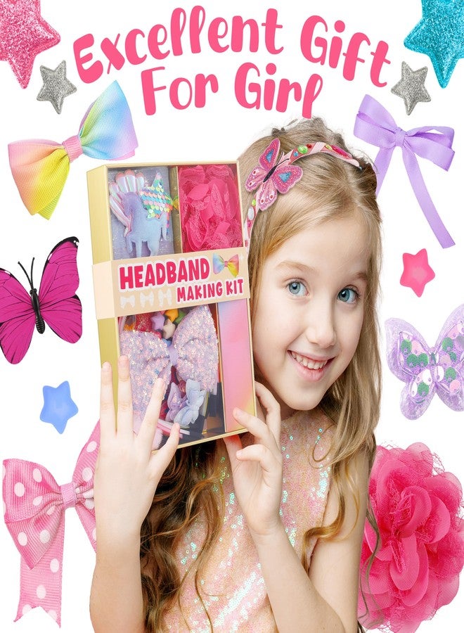 yasest Arts and Crafts Kit for Girls - DIY Headband Making Kit for Girls, 89pcs Fashion Hair Accessories Set, Art & Craft Gift for Kids 6-8 - Ideal Gifts for 5 6 7 8-12 Year Old Girl - Image 2